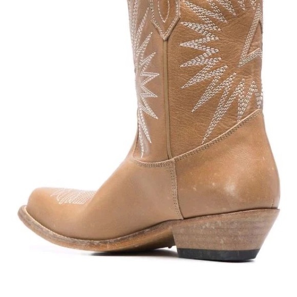 Golden Goose wishstar 50 mm cowboy boots in nude leather - Picture 3 of 14